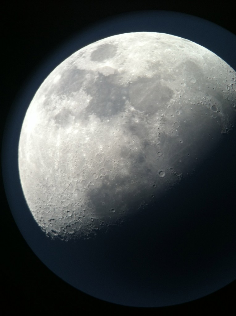 Earth's Moon as seen through an 8 inch telescope