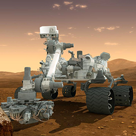 Mars Curiosity Rover on the Surface of Mars