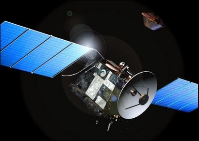 The Beagle 2 lander leaving the Mars Express Orbiter