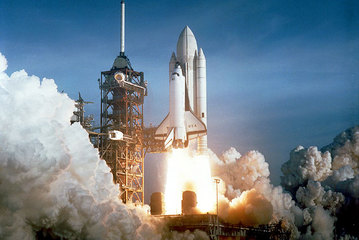The Launch of the First Shuttle Flight STS1