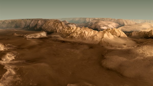 Valles Marineris on Mars As Captured by Mars Express