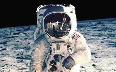 Man Walking on The Lunar Surface