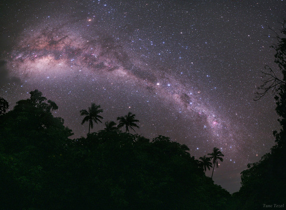 The Milky Way Galaxy on The Night Sky